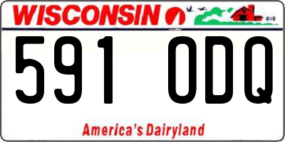 WI license plate 591ODQ