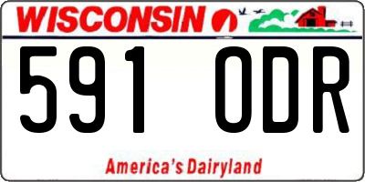 WI license plate 591ODR
