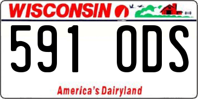 WI license plate 591ODS