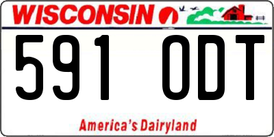 WI license plate 591ODT