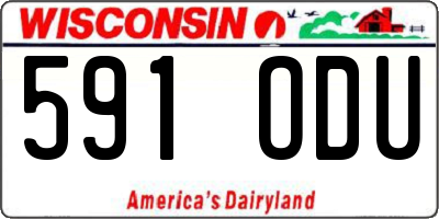 WI license plate 591ODU
