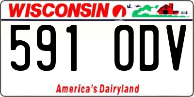 WI license plate 591ODV