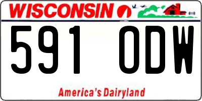 WI license plate 591ODW