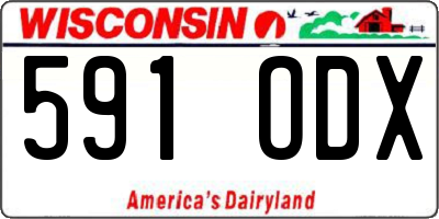 WI license plate 591ODX