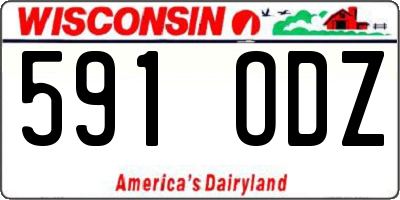 WI license plate 591ODZ