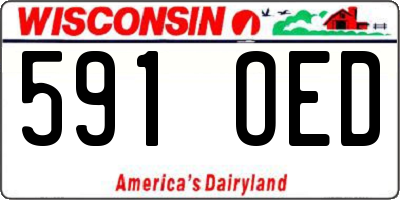 WI license plate 591OED