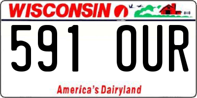 WI license plate 591OUR