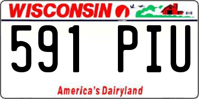 WI license plate 591PIU