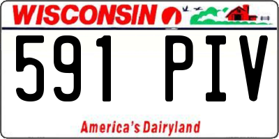 WI license plate 591PIV