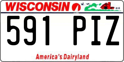 WI license plate 591PIZ
