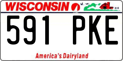 WI license plate 591PKE