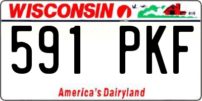 WI license plate 591PKF