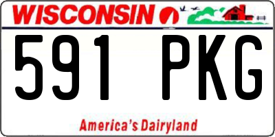 WI license plate 591PKG