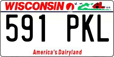 WI license plate 591PKL