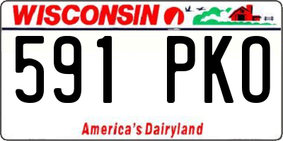 WI license plate 591PKO