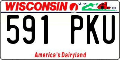 WI license plate 591PKU
