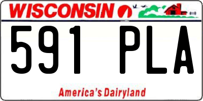 WI license plate 591PLA