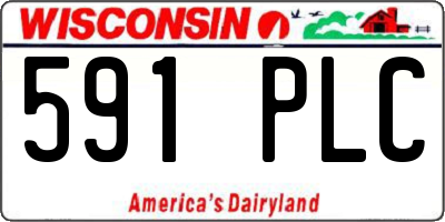 WI license plate 591PLC