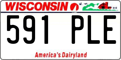 WI license plate 591PLE
