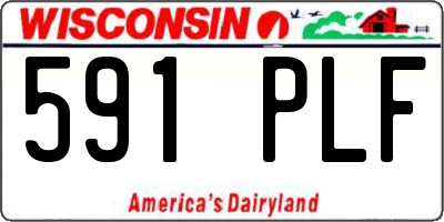 WI license plate 591PLF