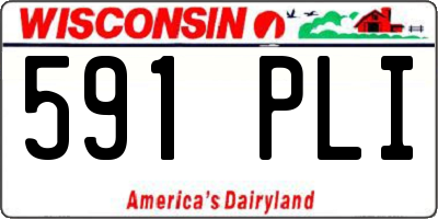 WI license plate 591PLI
