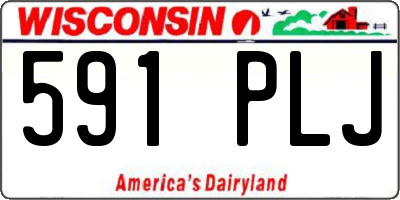 WI license plate 591PLJ