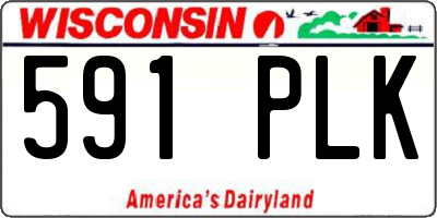 WI license plate 591PLK