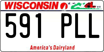 WI license plate 591PLL