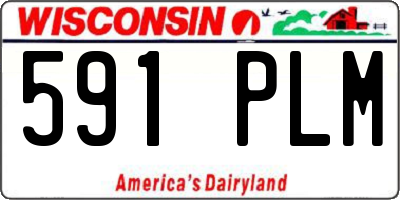 WI license plate 591PLM