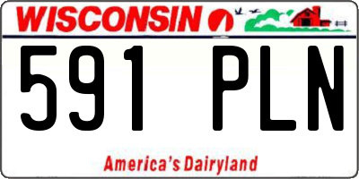 WI license plate 591PLN