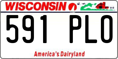 WI license plate 591PLO