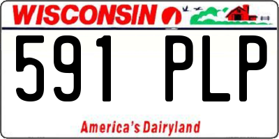 WI license plate 591PLP