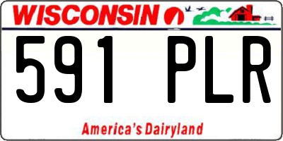 WI license plate 591PLR