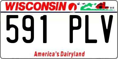 WI license plate 591PLV