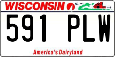 WI license plate 591PLW