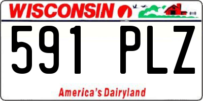 WI license plate 591PLZ