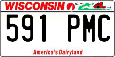 WI license plate 591PMC