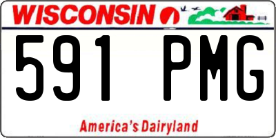 WI license plate 591PMG