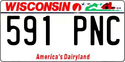 WI license plate 591PNC