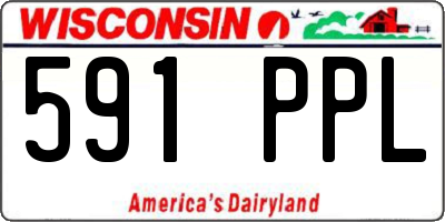 WI license plate 591PPL