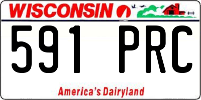 WI license plate 591PRC
