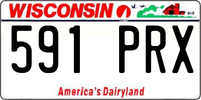 WI license plate 591PRX