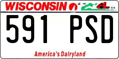 WI license plate 591PSD