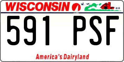 WI license plate 591PSF