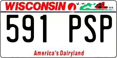 WI license plate 591PSP