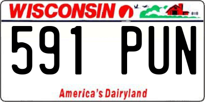 WI license plate 591PUN