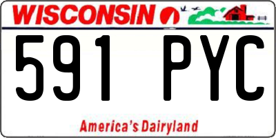 WI license plate 591PYC