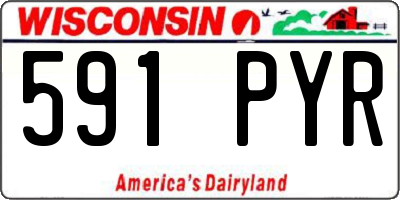 WI license plate 591PYR