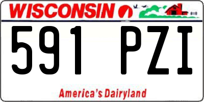 WI license plate 591PZI