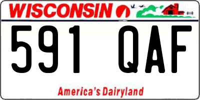 WI license plate 591QAF
